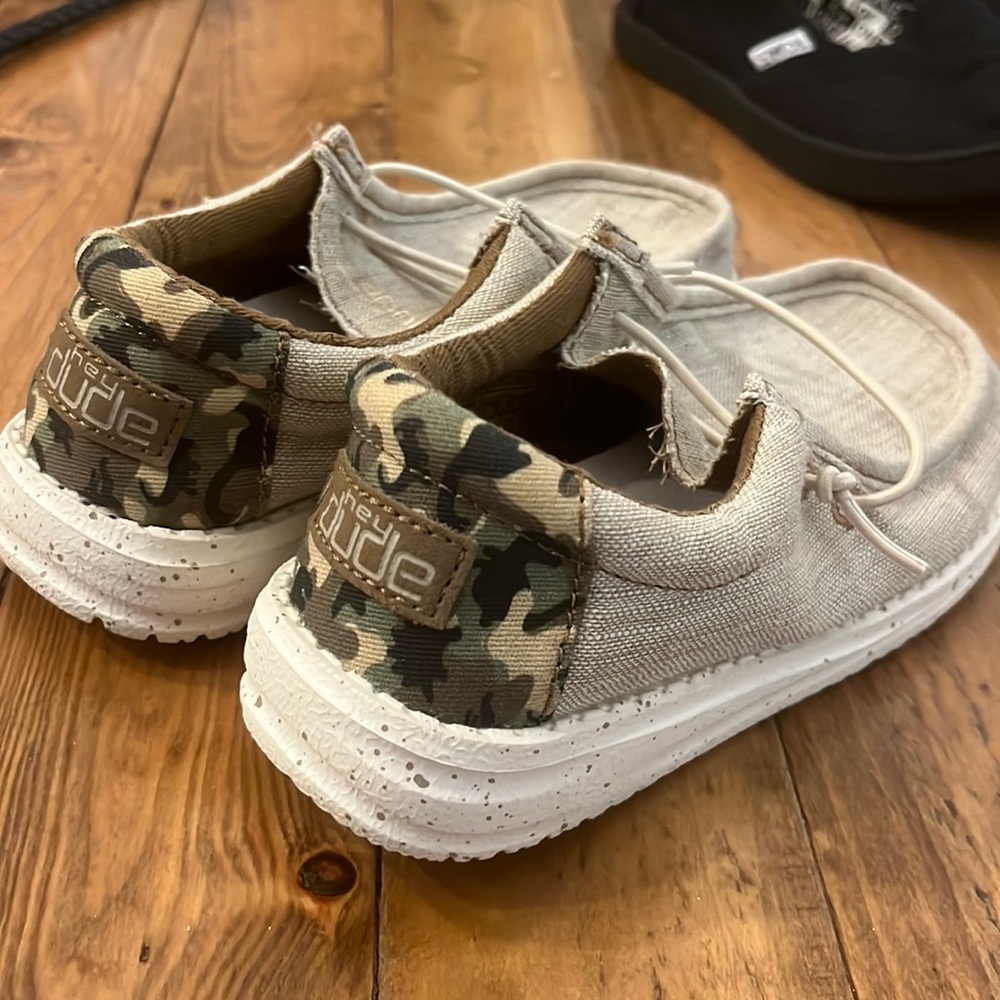 Kids size 10 Hey Dudes - Worn Once